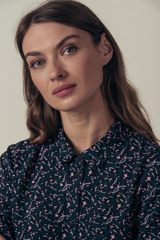 Blouse Cleopard Pauwblauw