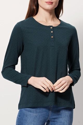 Top Aurore Pauwblauw