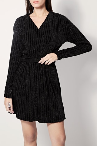 Velours Jurk River Zwart