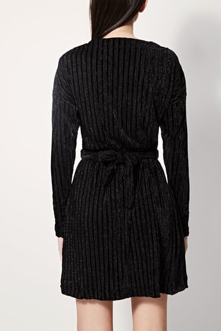 Velours Jurk River Zwart