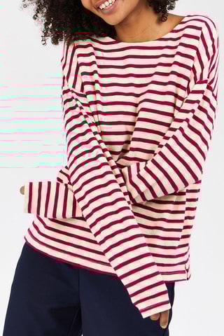 Top Beige en Bordeauxrood