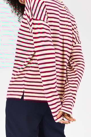 Top Beige en Bordeauxrood