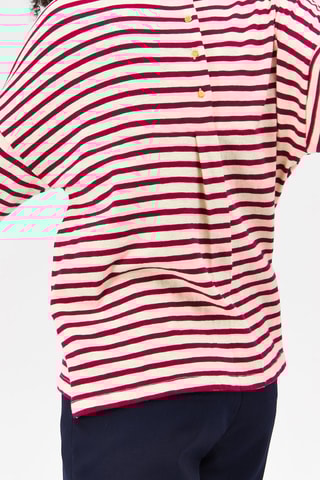 Top Beige en Bordeauxrood