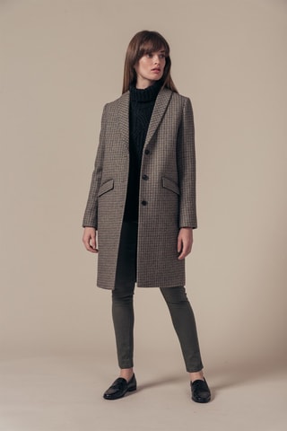 Wollen Jas Lorela Bruin en Taupe