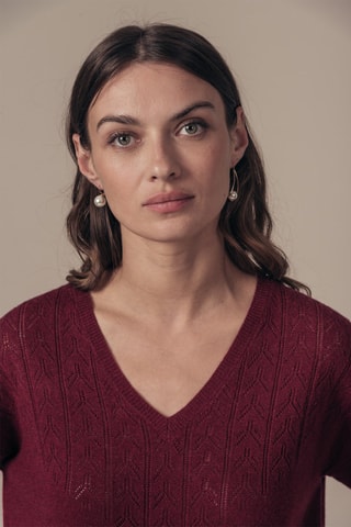 Wollen en Kasjmier Vest Meredith - Bordeauxrood
