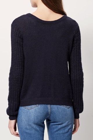 Wollen en Mohair Trui Micellaire Marineblauw