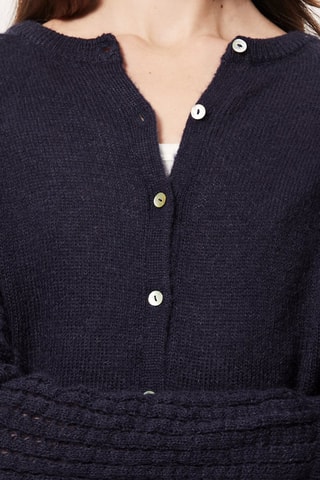 Wollen en Mohair Trui Micellaire Marineblauw