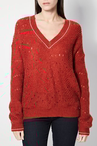 Wollen en Mohair Trui Madere Rood