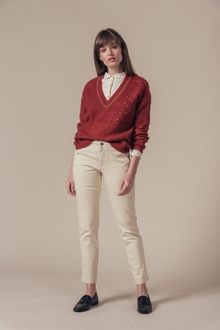 Wollen en Mohair Trui Madere Rood