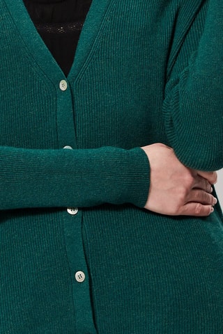 Kasjmier en Wollen Vest Melodica Donkergroen