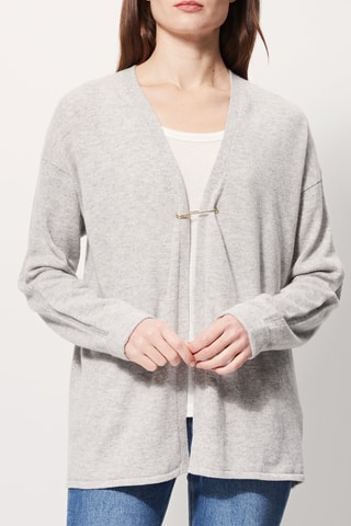 Kasjmier Vest Mesca Gemêleerd Lichtgrijs
