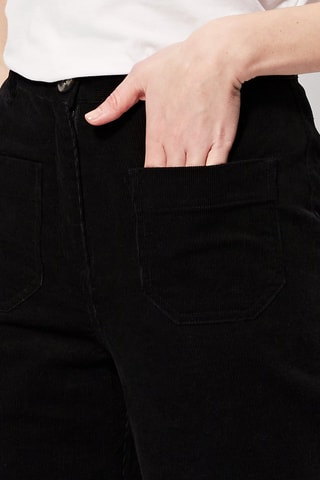 Pantalon wide legs en velours taille haute Peterson - Noir