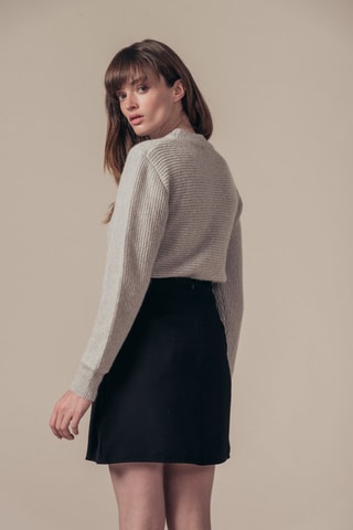 Mohair en Wollen Trui Montreuil Grijs