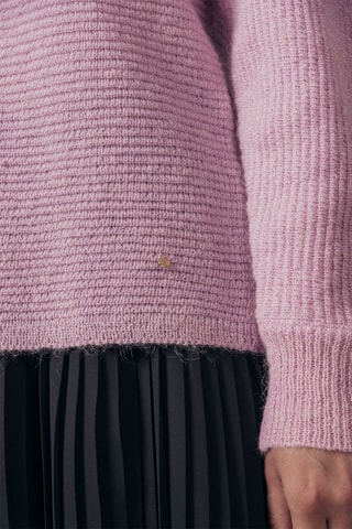 Mohair en Wollen Trui Montreuil Roze