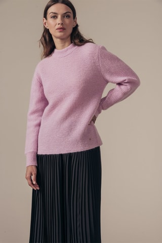 Mohair en Wollen Trui Montreuil Roze