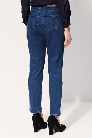 Jean droit taille haute Pitt - Bleu