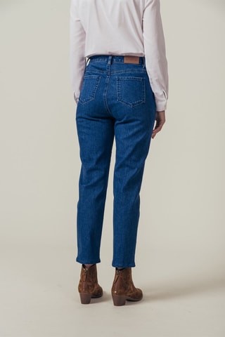 Jean droit taille haute Pitt - Bleu