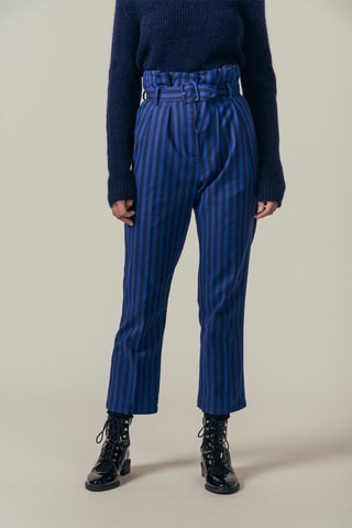 Pantalon droit taille haute Patachon - Bleu roi