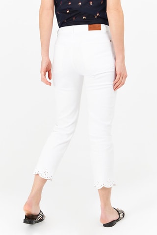 7/8 Rechte Jeans Wit