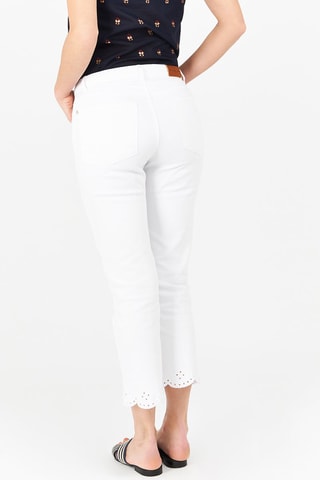 7/8 Rechte Jeans Wit