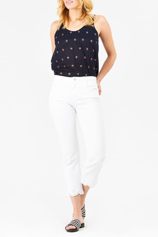 7/8 Rechte Jeans Wit