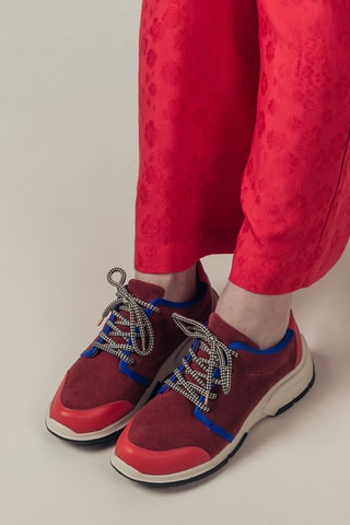 Leren Sneakers Hayatte Bordeauxrood