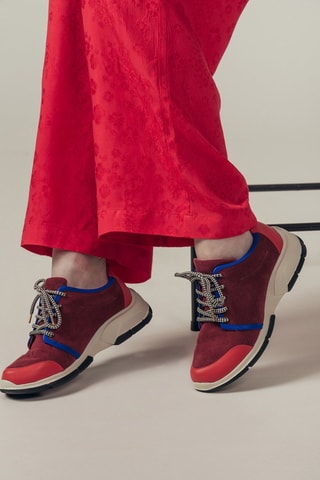 Leren Sneakers Hayatte Bordeauxrood