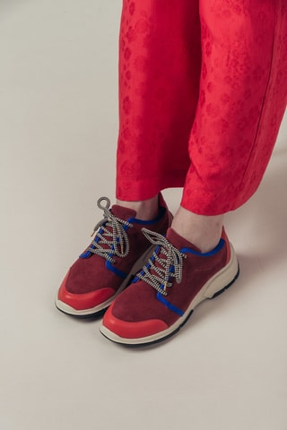Leren Sneakers Hayatte Bordeauxrood