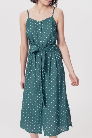Blouse-jurk Rosene Pauwblauw en Wit