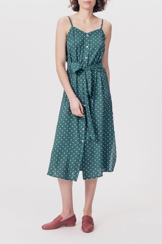 Blouse-jurk Rosene Pauwblauw en Wit