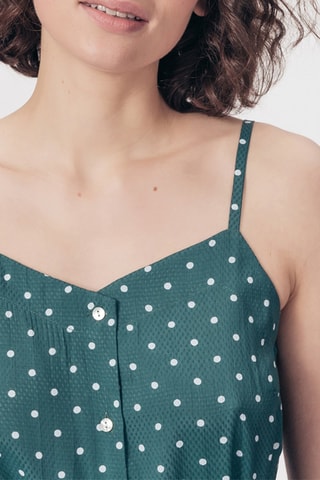 Blouse-jurk Rosene Pauwblauw en Wit