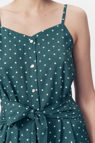 Blouse-jurk Rosene Pauwblauw en Wit