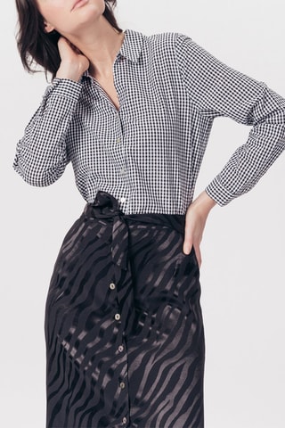 Blouse Carlita Zwart en Ecru