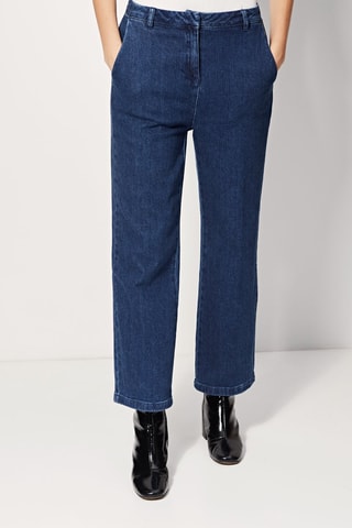 Jean wide legs taille haute Pepito - Bleu