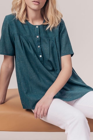 Top Tiamor Gemêleerd Blauw