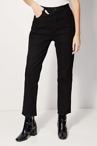 Jean droit taille haute Pitt - Noir