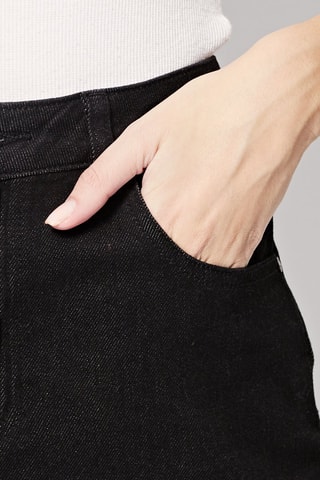 Jean droit taille haute Pitt - Noir