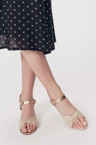 Sandalen met Hak Horo Goudkleurig