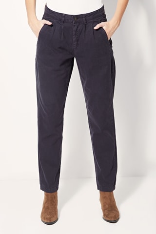 Pantalon carotte taille haute Prusse - Bleu marine