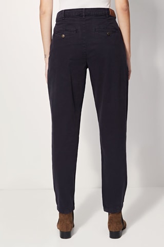 Pantalon carotte taille haute Prusse - Bleu marine