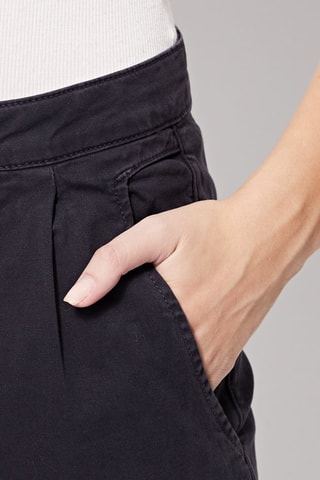 Pantalon carotte taille haute Prusse - Bleu marine