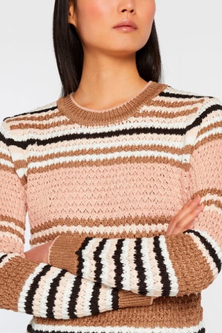 Trui Zachtroze en Beige