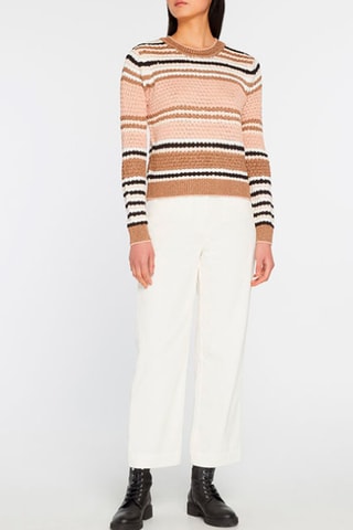 Trui Zachtroze en Beige