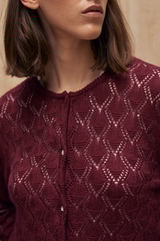 Mohair, Wollen en Kasjmier Vest - Donkerpaars
