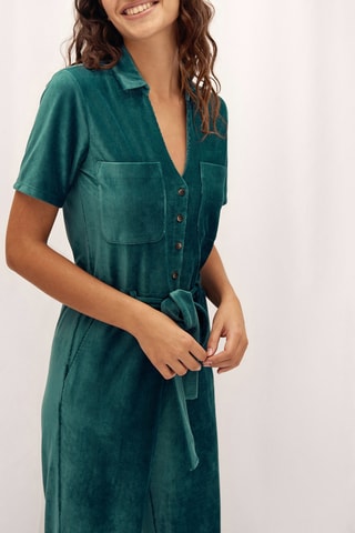 7/8 Jumpsuit Pauwblauw