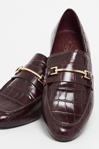 Leren Mocassins Donkerpaars