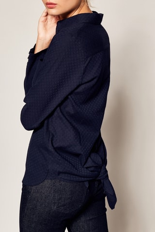 Asymmetrische Blouse Marineblauw