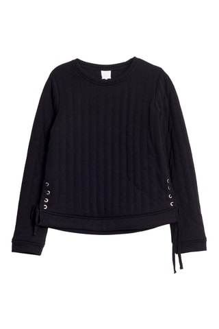 Doorgestikte Sweater Zwart