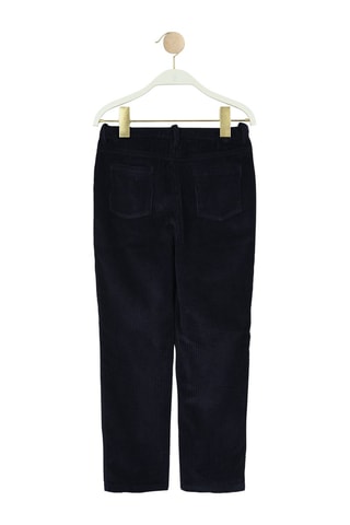 Ribfluwelen Chino - Marineblauw