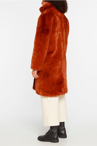 Jas met Imitatiebont Rood
